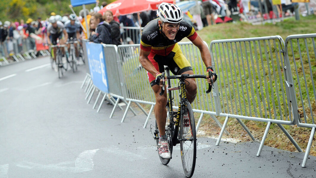 Philippe Gilbert, seen here launching one of his trademark blistering accelerations on an Aeroad back in 2011. Philippe Gilbert, seen here launching one of his trademark blistering accelerations on an Aeroad back in 2011.