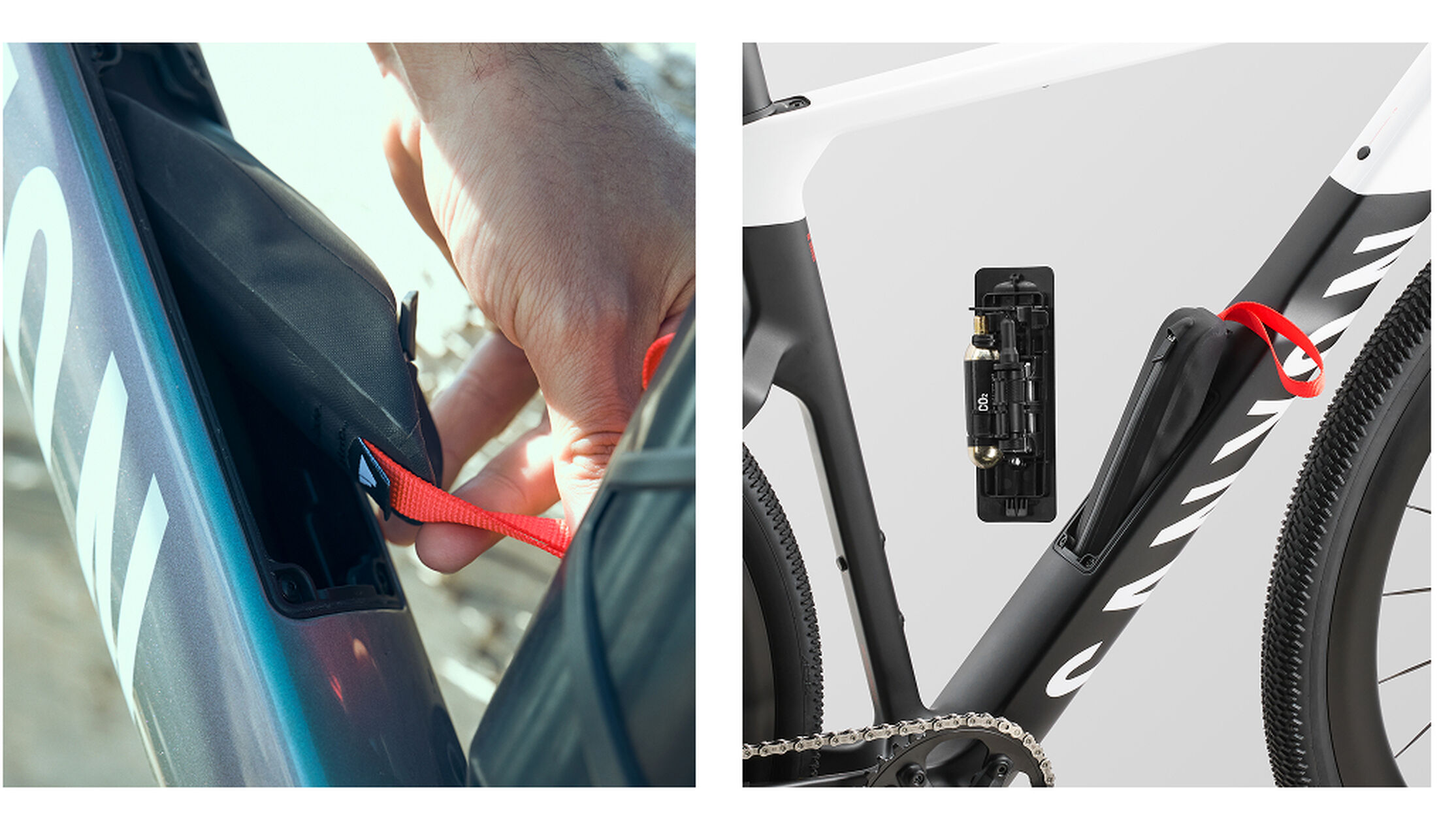 The Grail CF SLX and Endurace CF SLX both feature integrated LOAD Down Tube Storage, keeping essential tools and spares close at hand. 