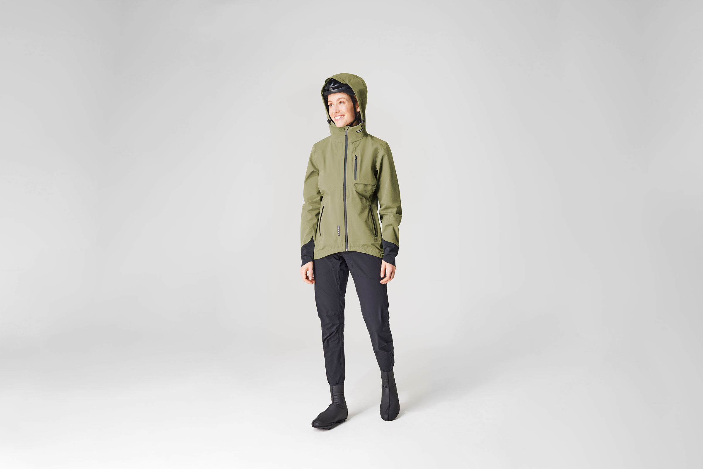 Canyon Women's Cycling Rain Jacket with Hoodie